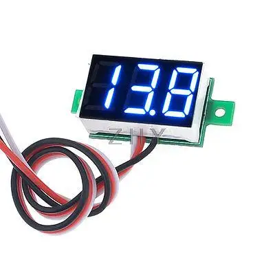 

V20D Tri-Wire Blue LED Display 3-Digit DC Digital Voltmeter 0-100V