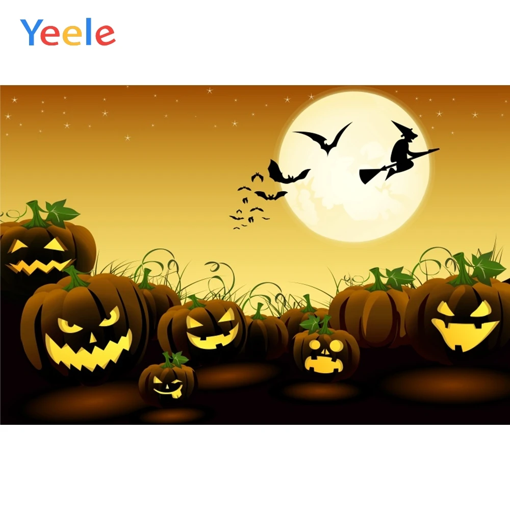 

Yeele Halloween Photocall Starry Pumpkin Lantern Photography Backdrops Personalized Photographic Backgrounds For Photo Studio
