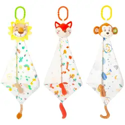Baby Lovey Security Blanket Unisex Colorful Soft Touch Baby Security Blanket Stuffed Animal Baby Blanket For Newborn Toddlers