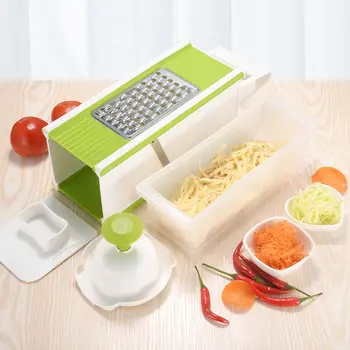 

5 In 1 Box Grater Vegetable Peeler Handheld Food Shredder Cheese Slicer Storage Container Tool TB Sale