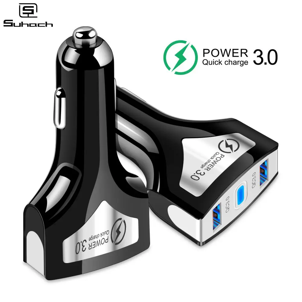 

Suhach Quick Charge 3.0 USB Car Charging Adapter For Xiaomi mi 9 Huawei P30 Pro QC3.0 QC 3A Fast PD Car Charging Phone Charger