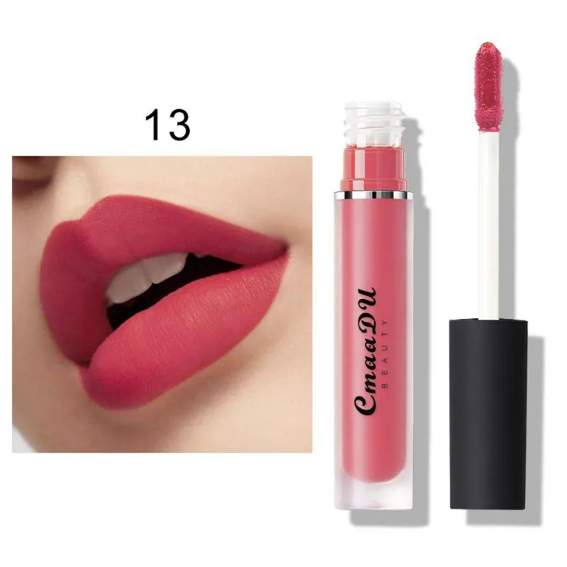 15 Colors Silky Lip Gloss Lipstick Long-lasting Waterproof Smudge-proof Easy To Color Liquid Lips Makeup Tint
