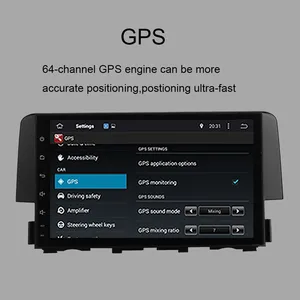 Image 5 - 9 Inch Android 9.0 Màn Hình IPS Phát Thanh Xe Hơi Cầu Thủ Cho Xe Honda Civic 2016 2020 Xe Ô Tô Video Wifi Đa Phương Tiện Xe Ô Tô định Vị GPS Dẫn Đầu Đơn Vị