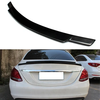 

For W205 AMG style rear trunk spoiler for benz C Class W205 4 Doors PSM FD style carbon fiber rear lip wing spoiler 2015-2018