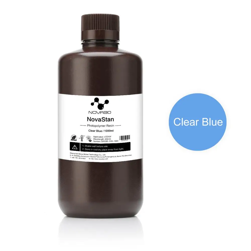 

UV Resin NOVA3D 405nm Clear Blue 3D Printer Printing Material LCD DLP UV Sensitive Liquid photopolymer