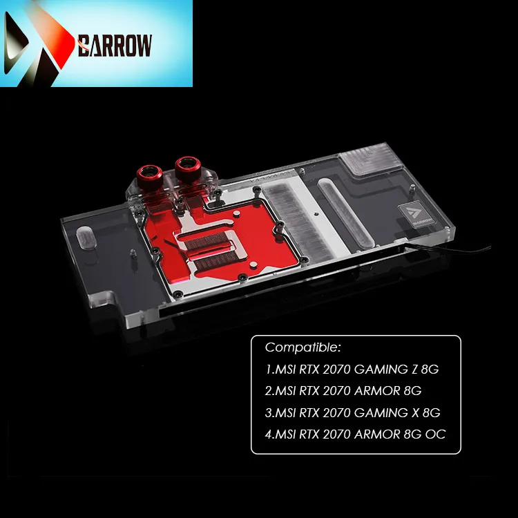 Barrow MSI RTX 2070 GAMING Z 8G X ARMOR OC видеокарта водяной охладитель 5 в 3 контакта материнская