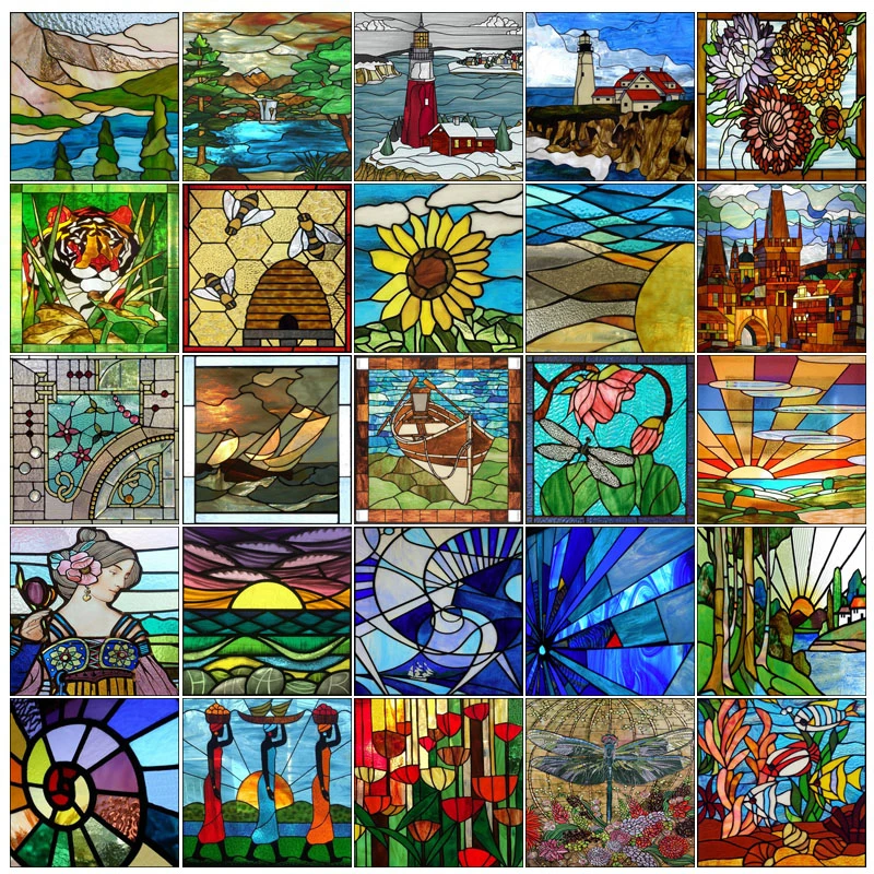 Custom Size Window Film Stained Glass Films Frosted Privacy Static