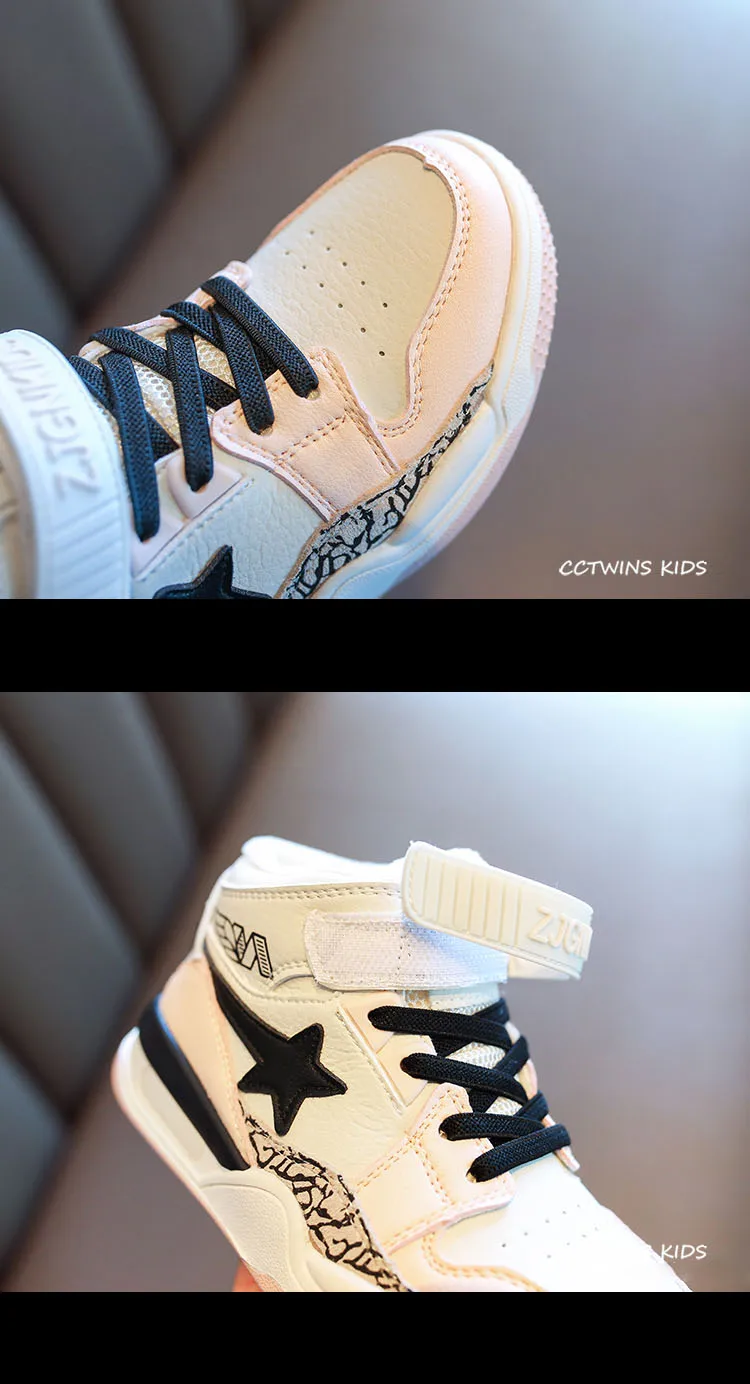 CCTWINS Kids Shoes Winter Children High Top Sneakers Baby Fashion Pu Leather Shoes Girls Brand Sport Traienrs Boys FH2689