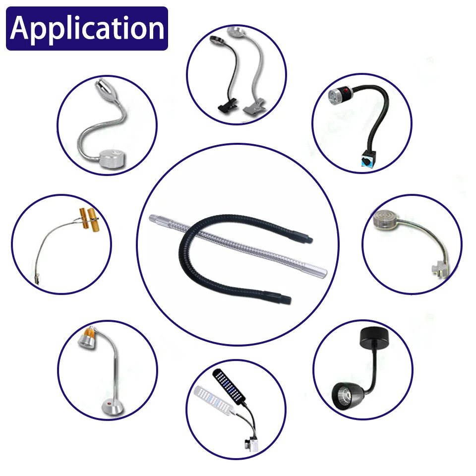 Table Lamp Gooseneck Diameter 10mm Metal Hose M8 M10 Flexible Tube Soft Pipe Serpentine Tube DIY For LED Bedside Table Lamp,table lamp,led lamp accessories
