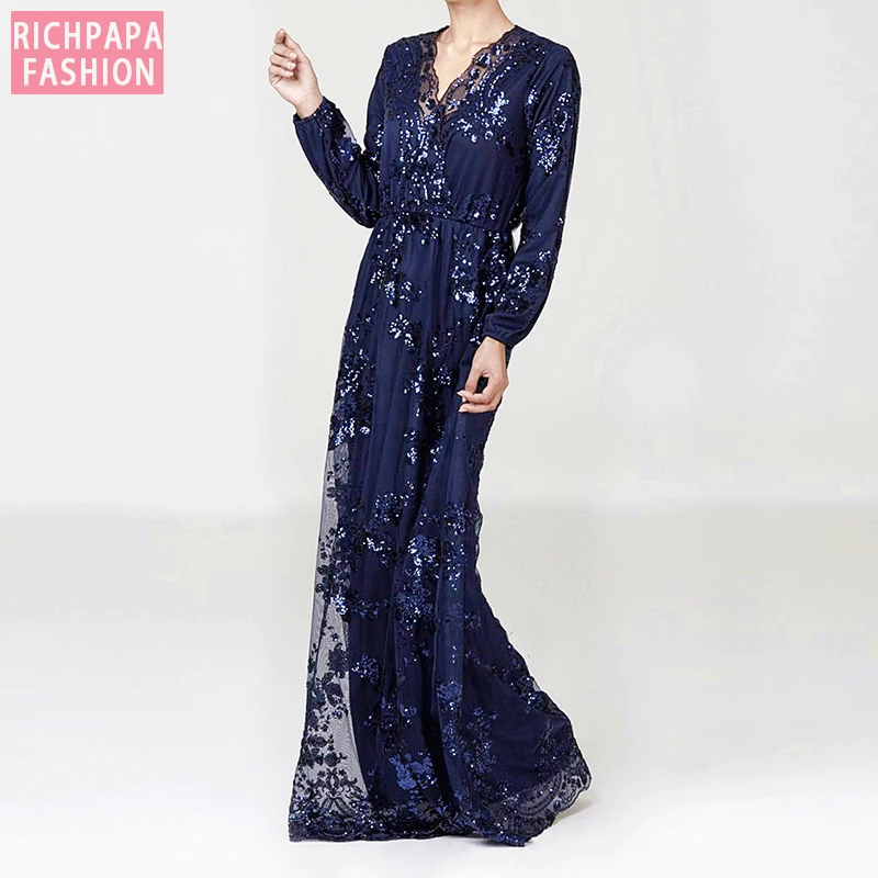 Блесток абайя, арабское мусульманское платье Для женщин Vestidos хиджаб халат Дубай платье кафтан Турция Исламская Костюмы кафтан Marocain платья