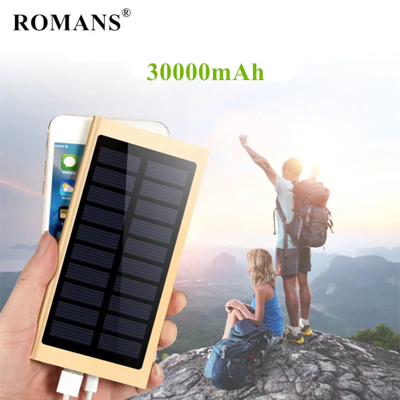 Ультратонкое портативное зарядное устройство на солнечной энергии для Xiaomi mi iphone