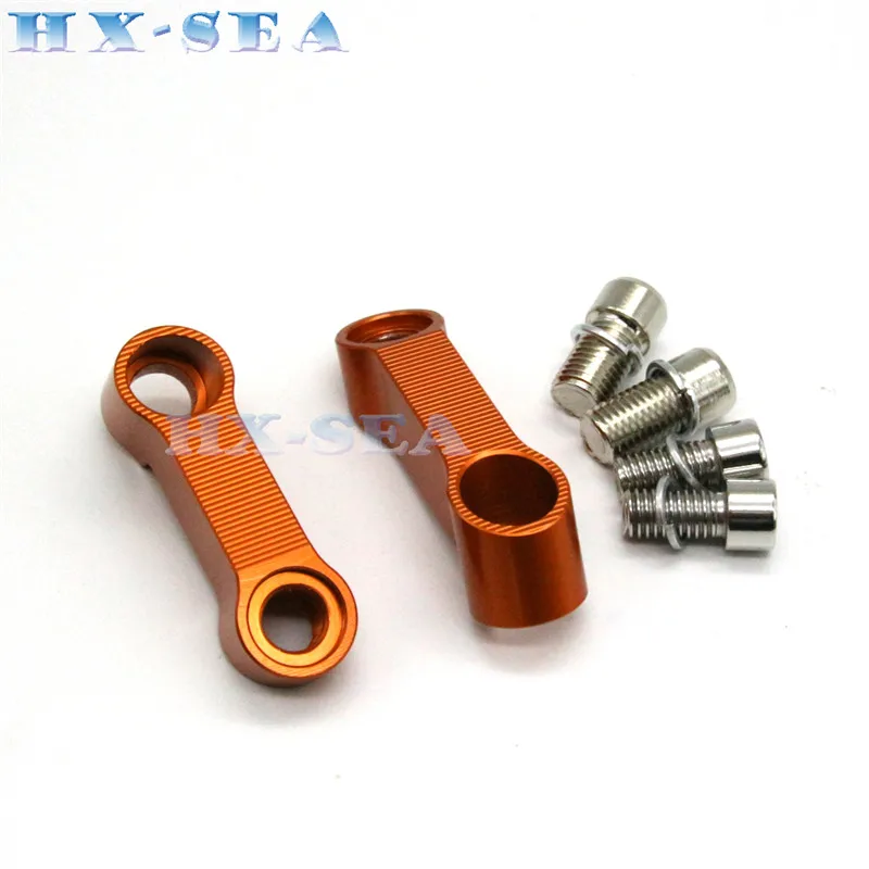 Orange Универсальный Мотоцикл CNC алюминиевый зеркало заднего вида крепление удлинитель для HONDA YAMAHA SUZUKI Ducati Kawasaki KTM - Цвет: Orange