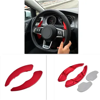 

H2CNC Car Sport Steering Wheel Shift Paddle Blade Shifter Extension For VW Golf 7 TSI GTI R GTD ALU Billet Auto Decoration