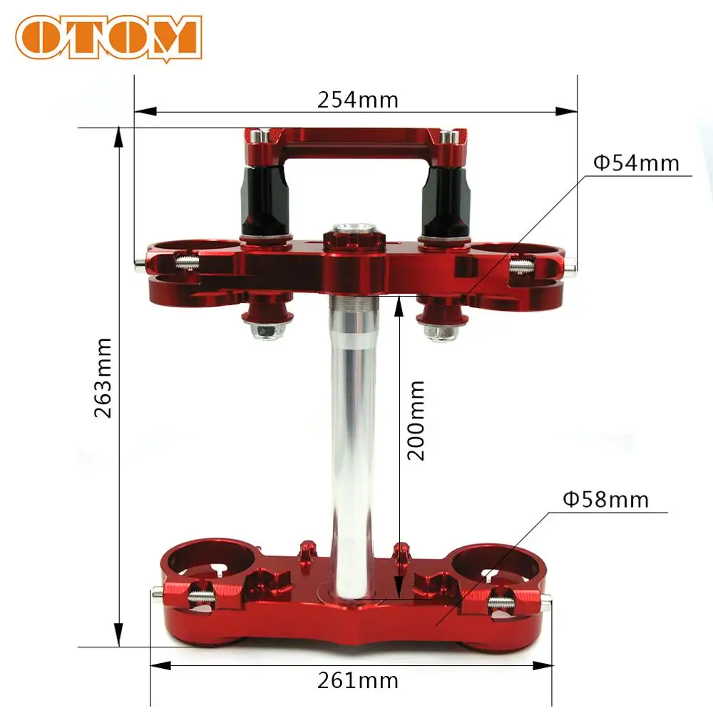 Мотоцикл OTOM 28 мм тройные зажимы для дерева с ЧПУ крепление на руле подшипником