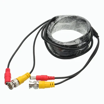 

5m BNC Video And Adapter Power 12V DC Integrated Cable for Analog CCTV DVR Camera System Kit BNC+DC Plug Cable