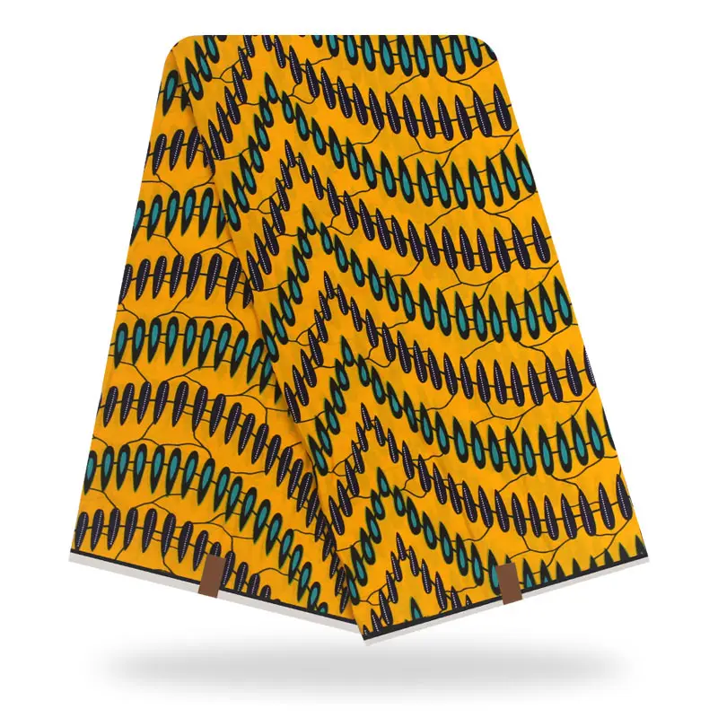 Африканская ткань воск настоящий хлопок 6 ярдов африканская вощеная ткань принтом Анкара высокое качество настоящий голландский воск швейная ткань