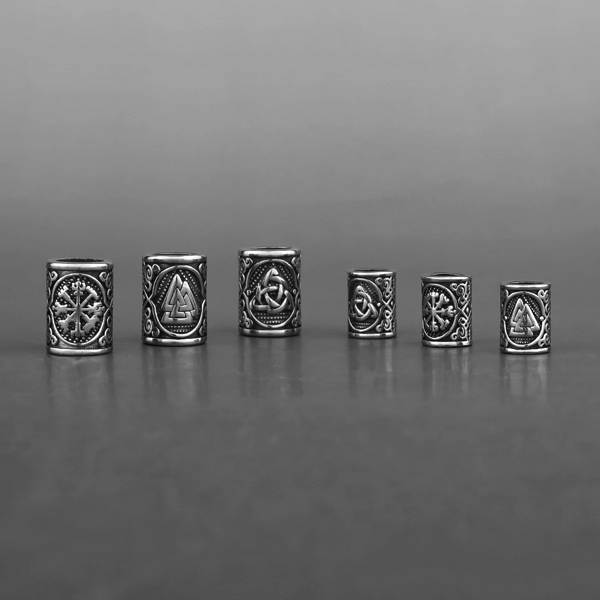 24 Perline Rune Vichinghe In Metallo Per Barba E Capelli - Accessori Fai Da Te Per Bracciali E Collane - Foto 4