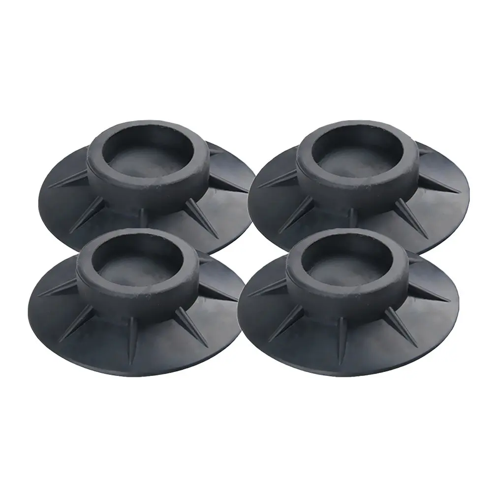 

4Pcs Floor Mat Elasticity Black Protectors Furniture Anti Vibration Rubber Feet Pads Washing Machine Non Slip Shock Proof