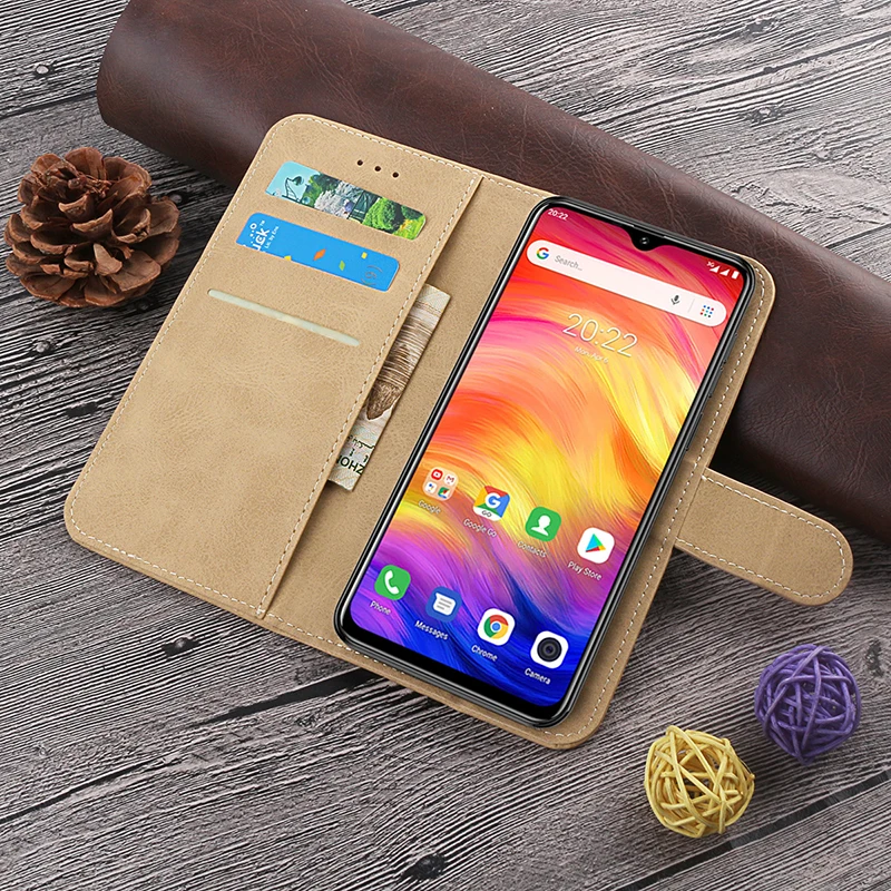Кожаный флип чехол Alesser для Cubot J7 X20 R15 Pro с карманом карт защитный телефона X19 S