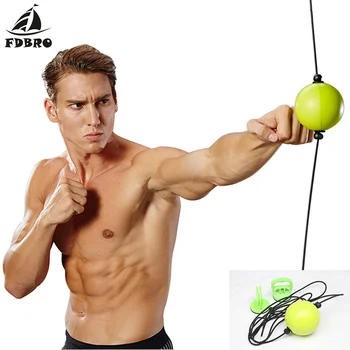 

FDBRO Boxing Ball Reflex Speed Training Equipment MMA Sanda Hand Eye Reaction Exercise Muay Combat Ball Fitness Double End Bag