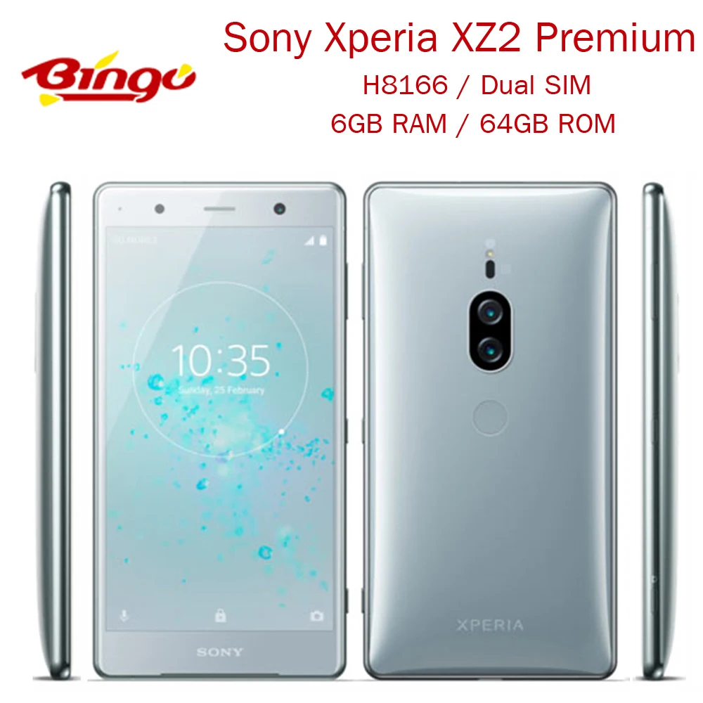 Оригинальный разблокированный Sony Xperia XZ2 Premium H8166 поддержка двух SIM карт 4G Android