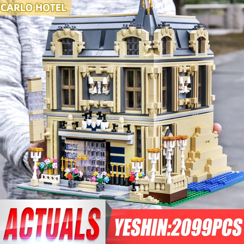 Конструктор Yeshin 0927 уличный вид модель отеля MOC Carlo строительные блоки в сборе