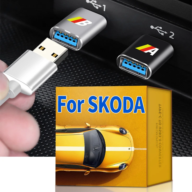 Мини-адаптер Type-C на USB 3 0 конвертер телефонный кабель для Skoda Octavia Rapid Fabia Superb Kodiaq Scala