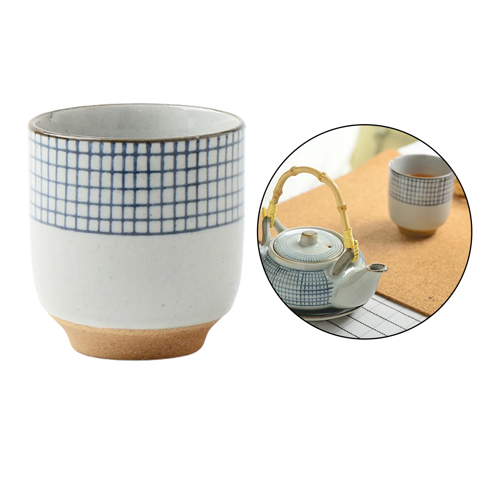 Ceramic Cups Traditional Pottery Teacups Handcraft Porcelain Mugs for Yunomi