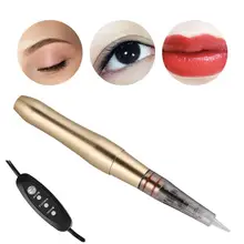 Безболезненный электронный Перманентный макияж машина с контроллером Профессиональный бровей губ татуировки комплект Microblading Tatto пистолет США штекер