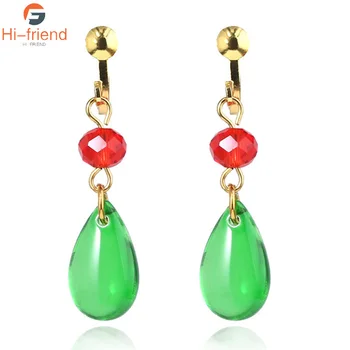 

Cartoon Howl's Moving Castle Howl Earrings Green Crystal Fashion Jewelry For Women Kids Earring Cosplay Accessories