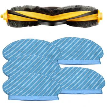 

6pcs Roller Brush Mop Cloths Kit For Ecovacs Deebot Ozmo 920 950 Vacuum Cleaner