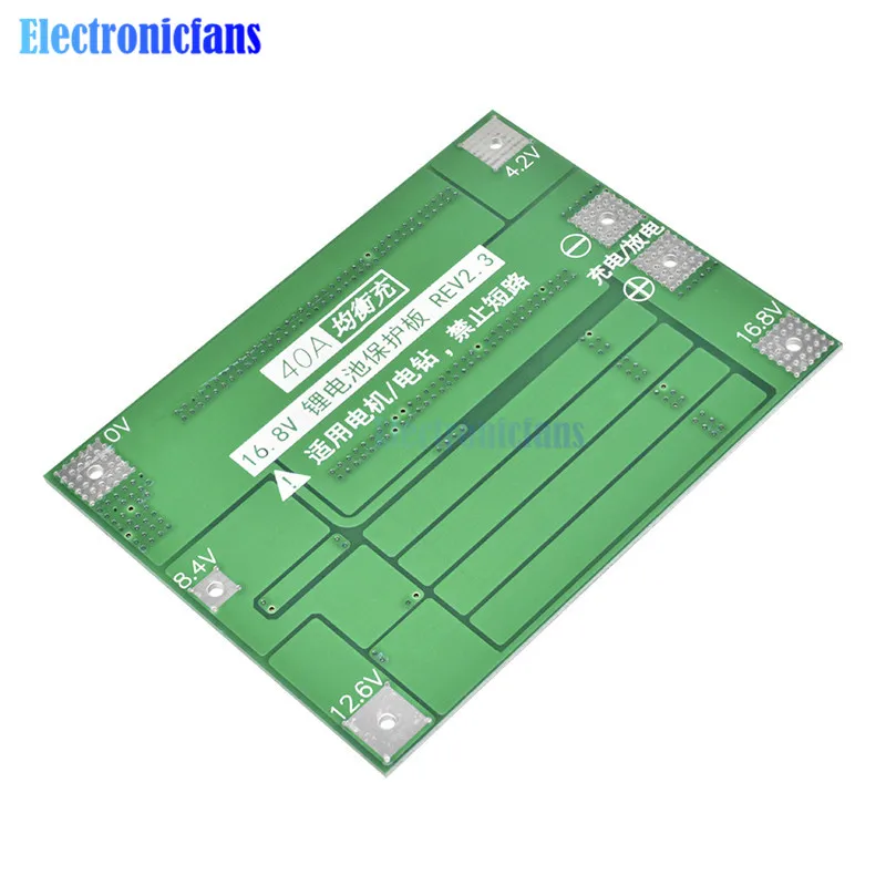 4S 40A литий-ионная батарея 18650 зарядное устройство PCB плата защиты BMS с балансом для бурильного двигателя 14,8 в 16,8 в Lipo модуль