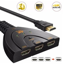4 к* 2 к 3D Мини 3 порта HDMI переключатель 1.4b 4 к Коммутатор HDMI сплиттер 1080P 3 в 1 выход порт концентратор для DVD HDTV Xbox PS3 PS4 захвата карты
