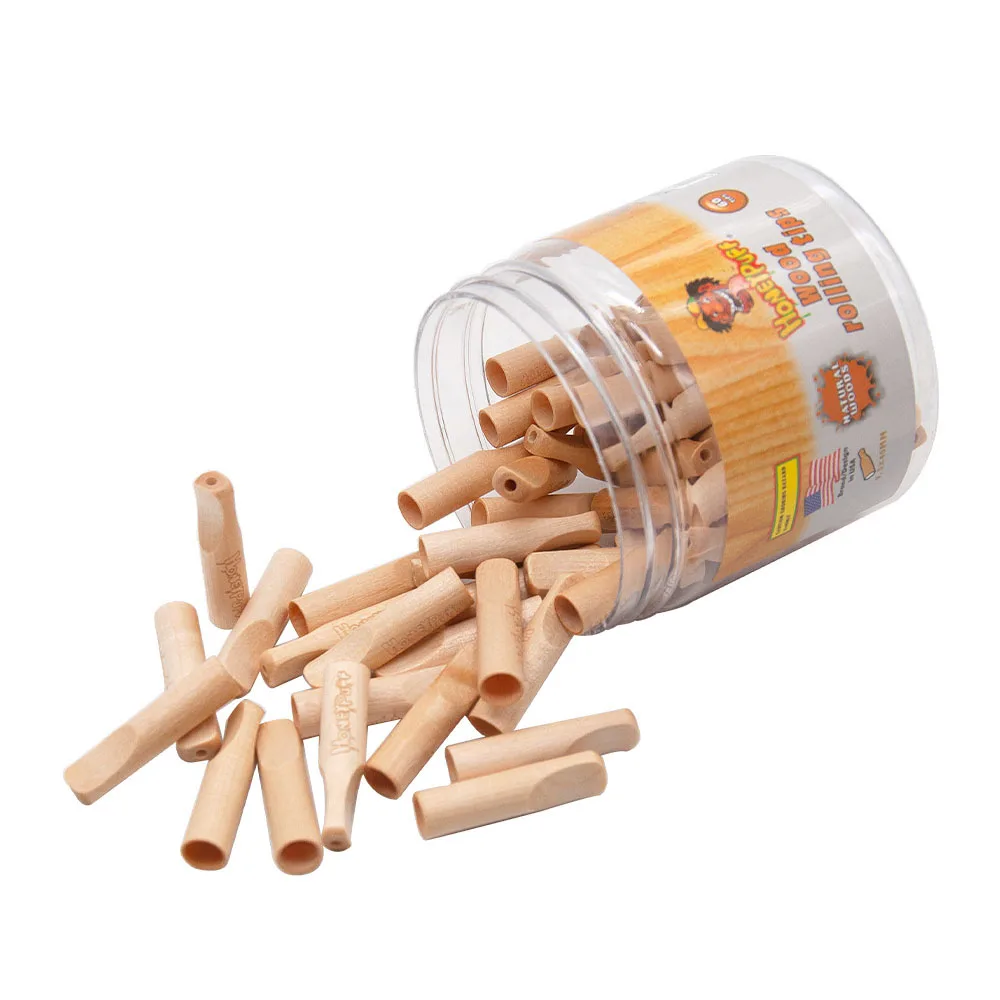 

HONEYPUFF Rolling Wood Filter Tips With Natural Wood Flavor 40MM Smoking Wooden Mouth Filter Tip Tobacco Hand Pipe Accessories