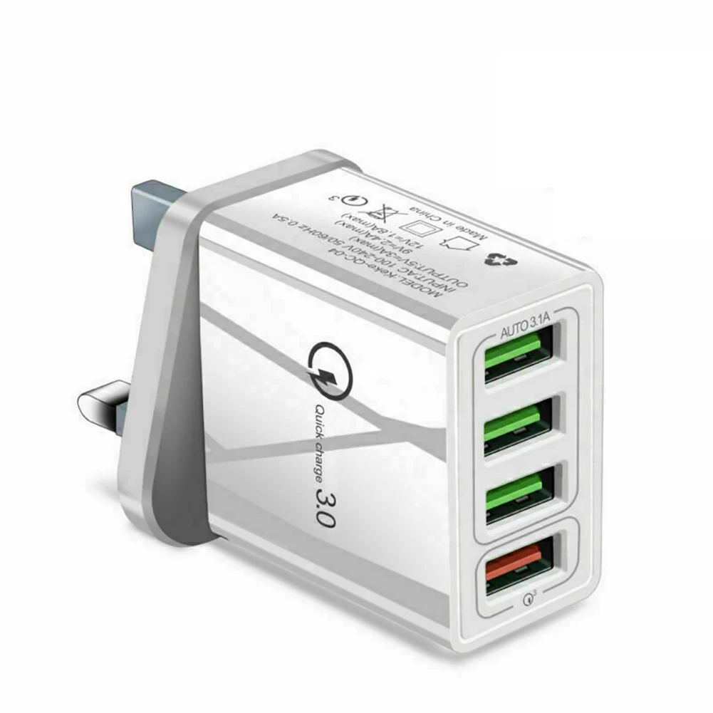 4Usb Qc3.0 быстрое зарядное устройство многопортовый Стандартный Мульти-Usb зарядное устройство для мобильного телефона зарядное устройство для путешествий usb-хаб мульти-Usb