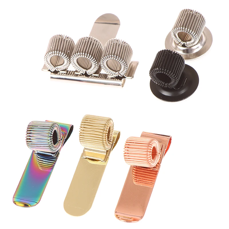 1pc Single/Double/Triple Hole Metal Spring Pen Holder With Pocket Clip Doctors Nurse Uniform Holders Office Supplies |
