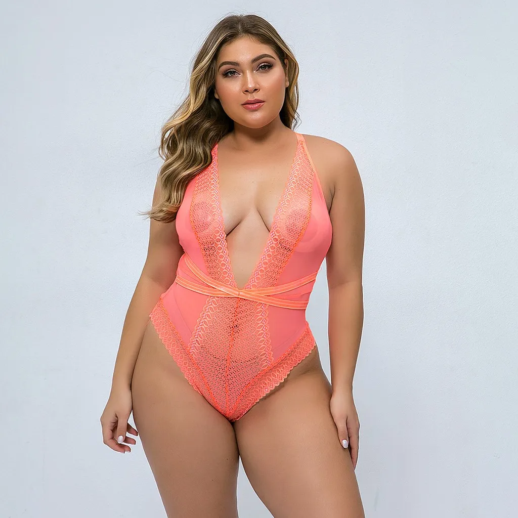 Сексуальное женское нижнее белье Babydoll, новинка, женское кружевное боди с глубоким v-образным вырезом, ремень, крест, открытая спина, костюм lingerieсe, женское нижнее белье