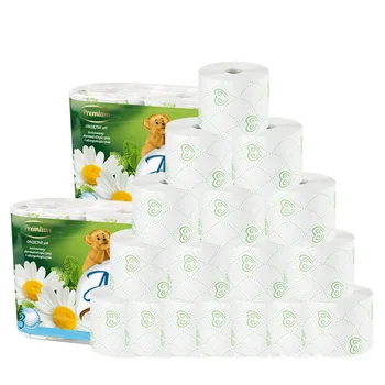 

Toilet paper Anmu Shucamila printing scented native pulp toilet paper toilet roll 8 rolls / bag