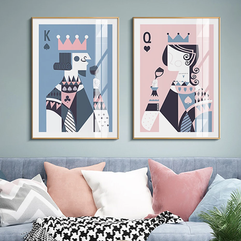 Queen Drinking Canvas Painting Wall Art Queen Drinking Canvas Painting Wall Art
