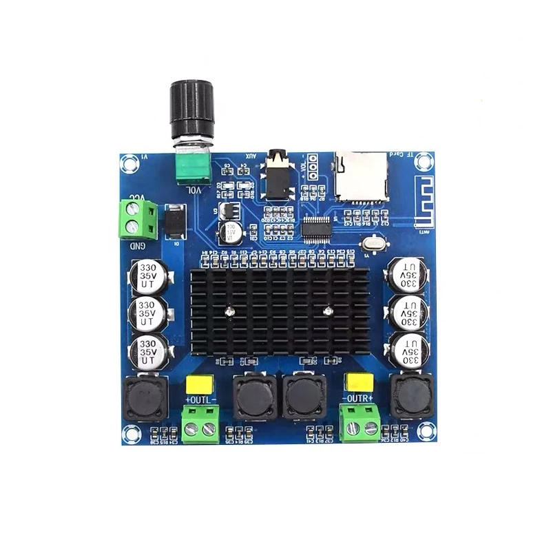 

100W Bluetooth 5.0 amp TDA7498 Dual Channel Class D Audio sound amplifier for speakers Aux FLAC APE MP3 WMA WAV