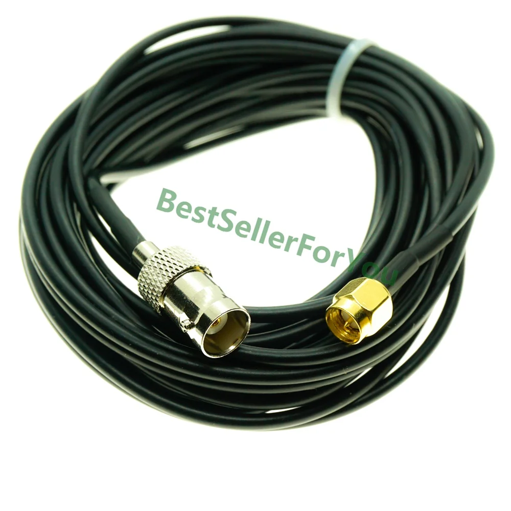 Удлинительный кабель с разъемом SMA Male на разъем BNC 50 Ohm RG174 RF|Соединители| |