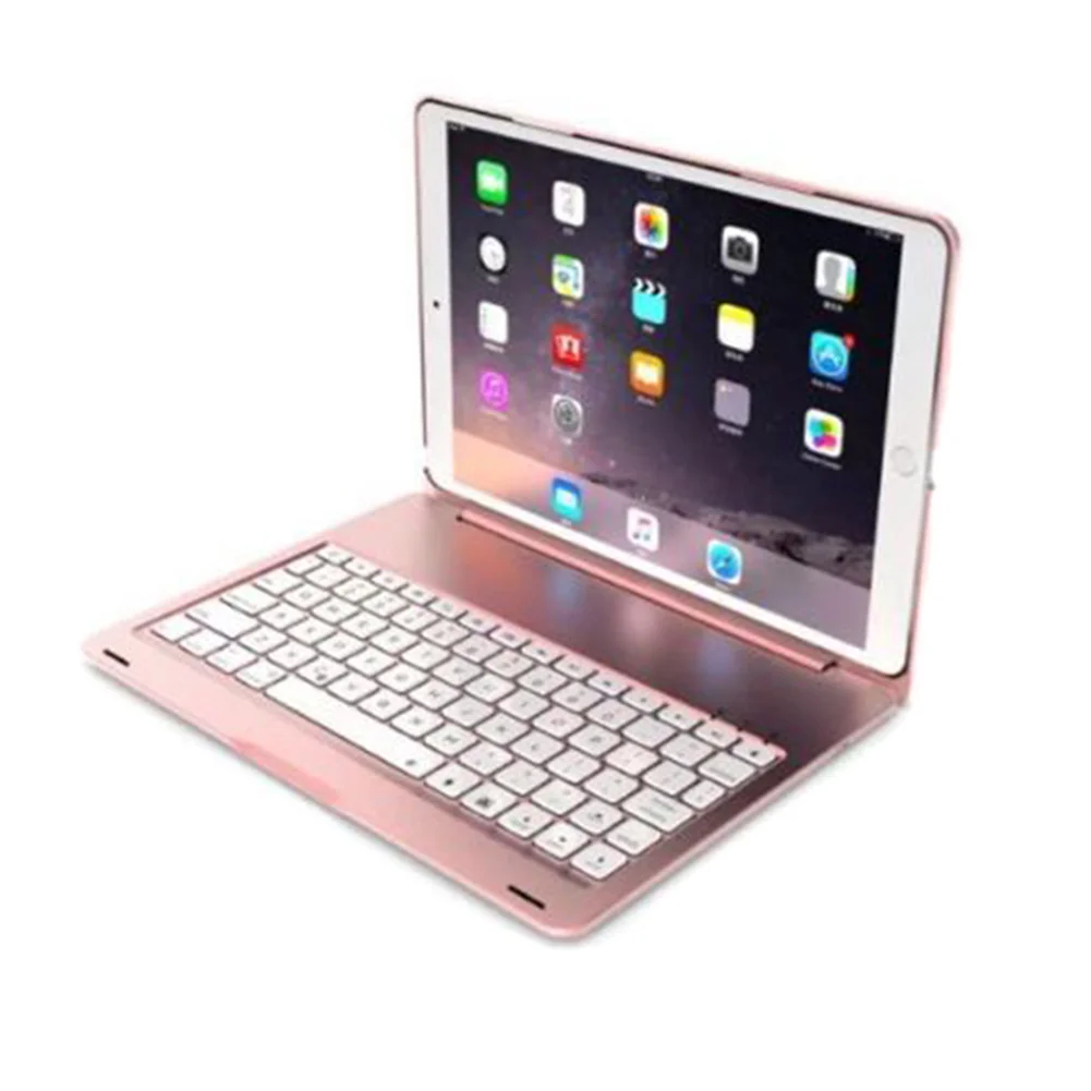

Bluetooth Keyboard Case Cover with 7 Color Backlit Aluminum Cases for iPad pro 10.5 Hi 888