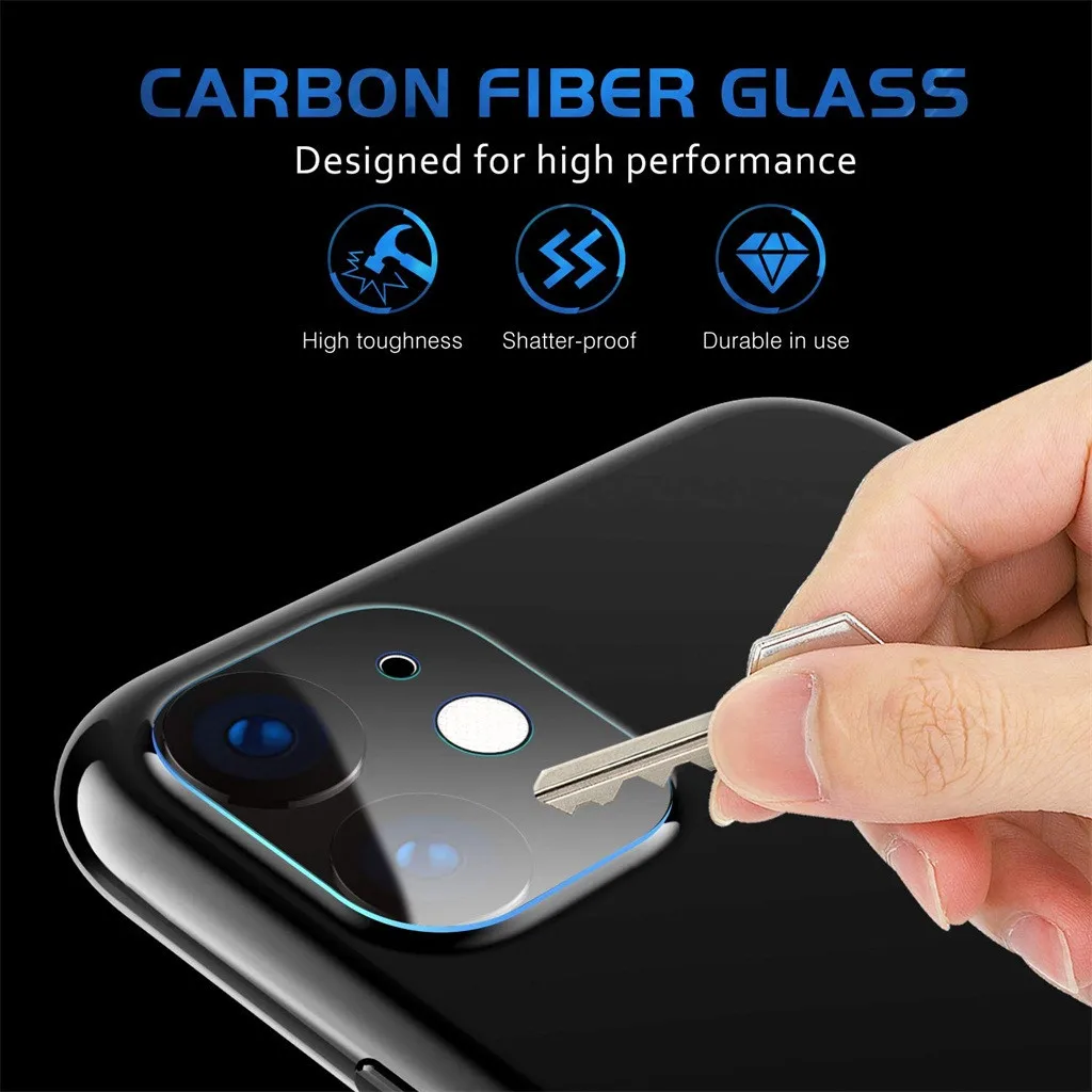 4PC Hardness Protection Dirtproof Explosin-proof Back Camera Lens Fibre Glass Screen Film Protector For iphone 11 6.1inch