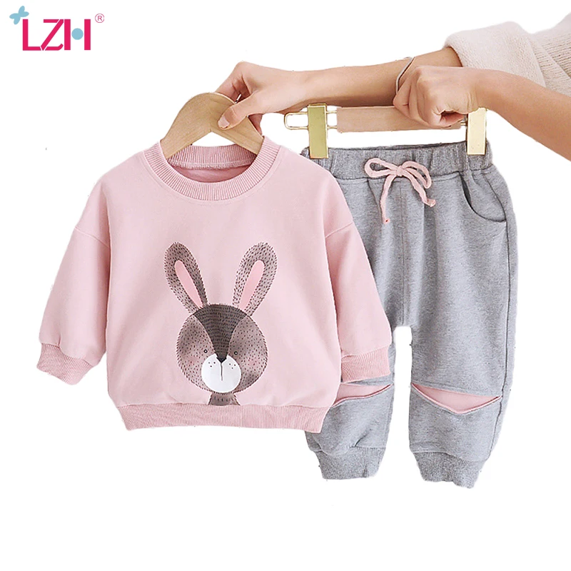 Outfits Infant-Clothing-Sets Baby-Suit Newborn Spring Kids 2pcs LZH for Rabbit-Print