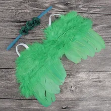 Стиль, Европа и Америка, детская одежда для фотосессии с крыльями ангела и перьев, розовая детская резинка для волос, реквизит для фотосессии младенцев