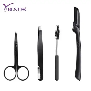 

YBLNTEK Eyebrows Clip Eyebrow Trimmer Eyebrow Razor Scissors Tweezer With Comb Beautiful Makeup Tool Set