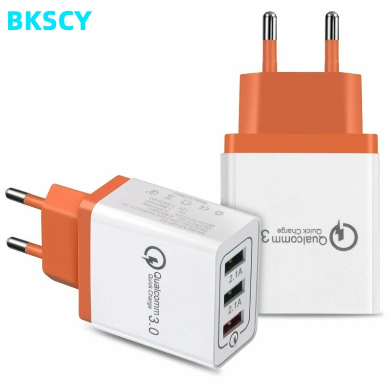 

Universal USB Quick charge 3.0 5V 3A for Iphone 7 8 EU US Plug Mobile Phone Fast charger charging for Samsug s8 s9 Huawei Tablet