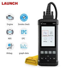 Старт CR619 OBD2 автомобильной сканер двигателя ABS подушки безопасности srs Запуск диагностического инструмента OBD 2 автомобиля диагностический сканер автоматически