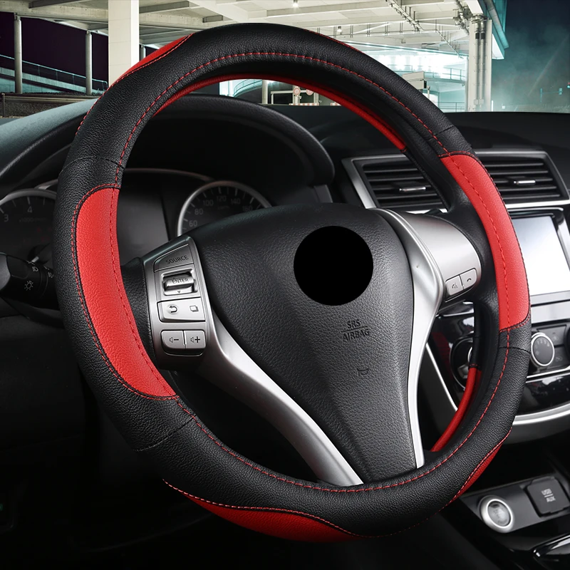 Чехол рулевого колеса автомобиля DERMAY для Nissan Versa Almera Primera Tiida Terrano Qashqai J10 350z патруль