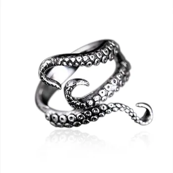 

Cool Rings Gothic Deep Sea Squid Octopus Ring Fashion Jewelry Opened Adjustable Size Octopus Ring Vintage Halloween Jewelry Gift